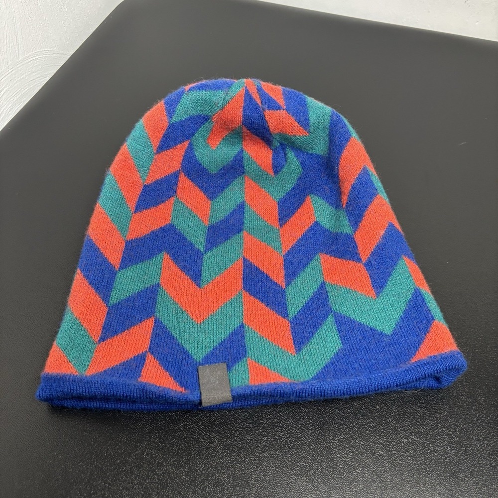 Arcteryx Scando Orange Beanie Hat Adult Sz S-M Reversible Wool‎ Blend Knit Toque